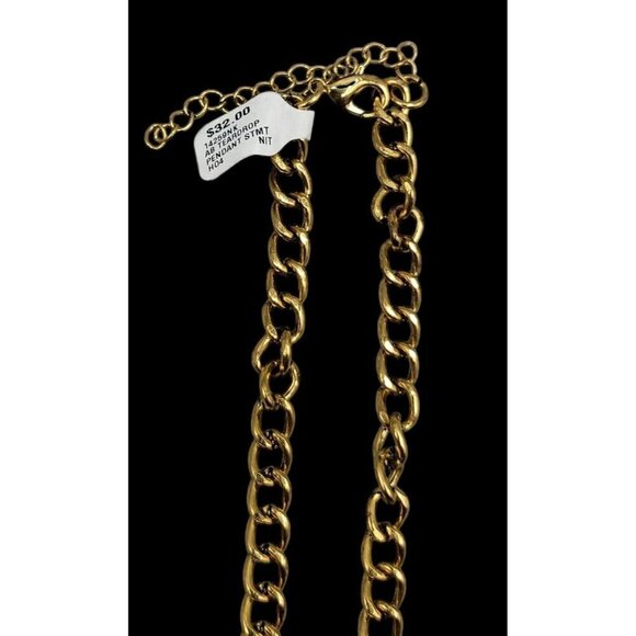 Aurora Borealis Teardrop Pendant Necklace 20" Statememt Chain Lot of Sparkle - Picture 8 of 10